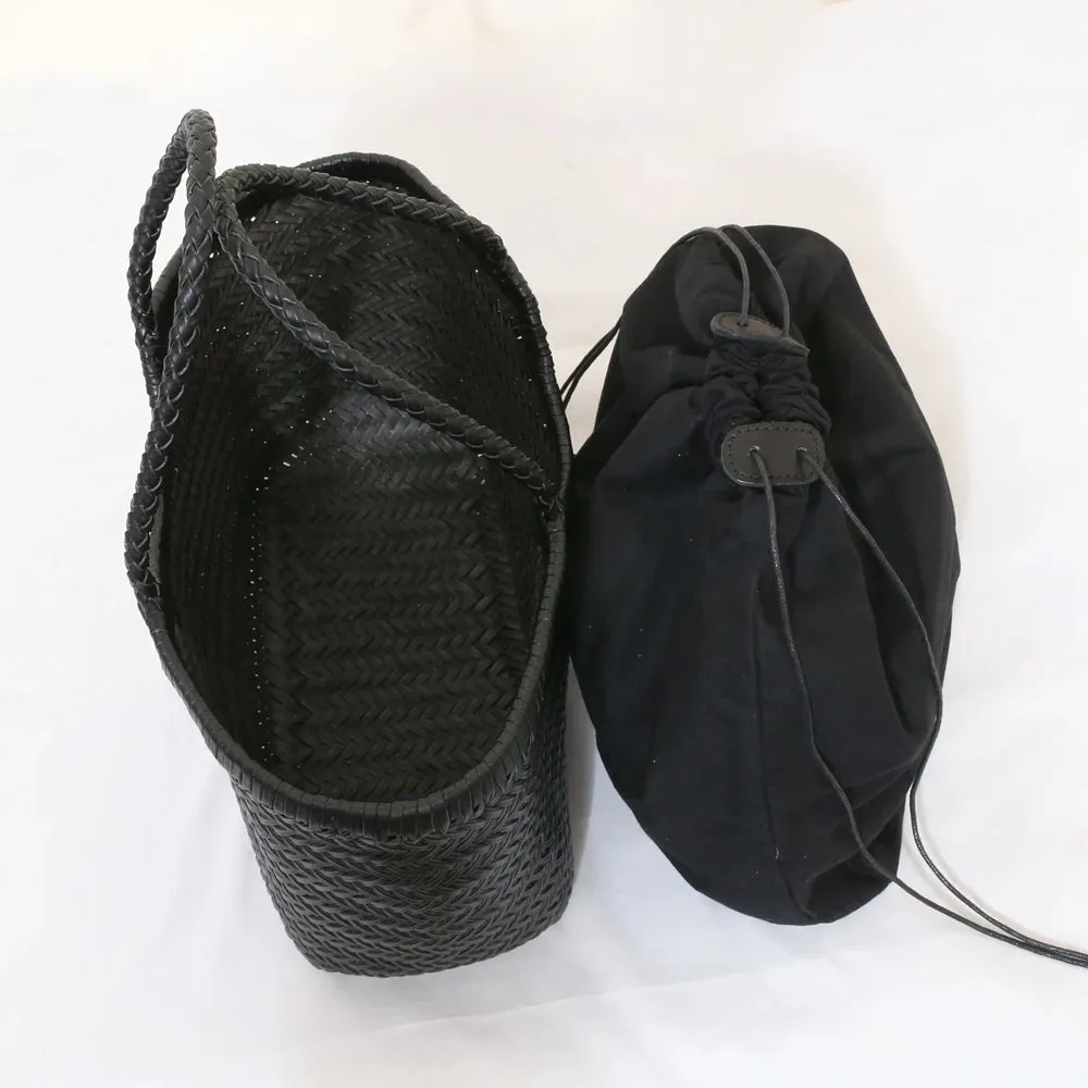 Genuine Leather Bag Weaving Casual Big Tote Purse Cowhide Handbags