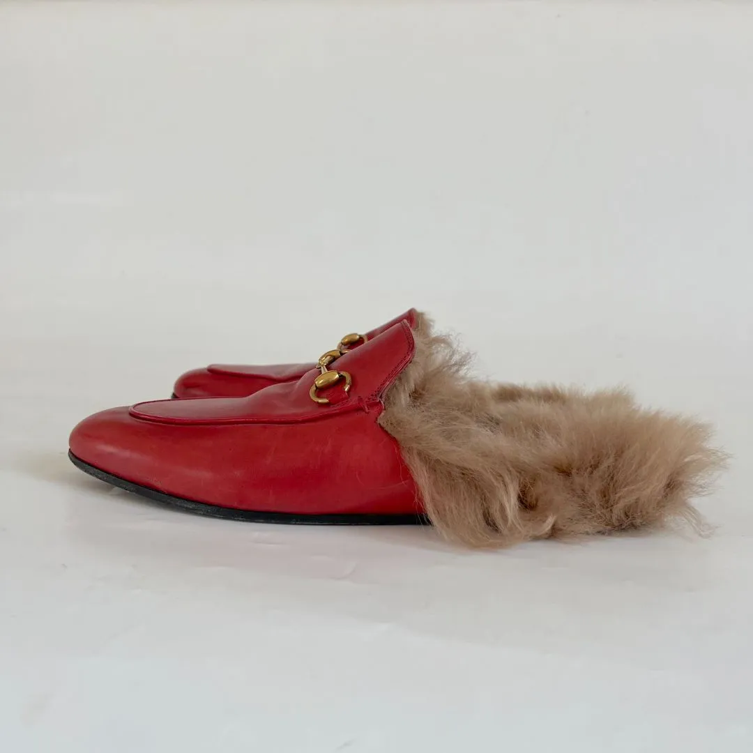 Gucci leather Princetown Backless Loafers, 39
