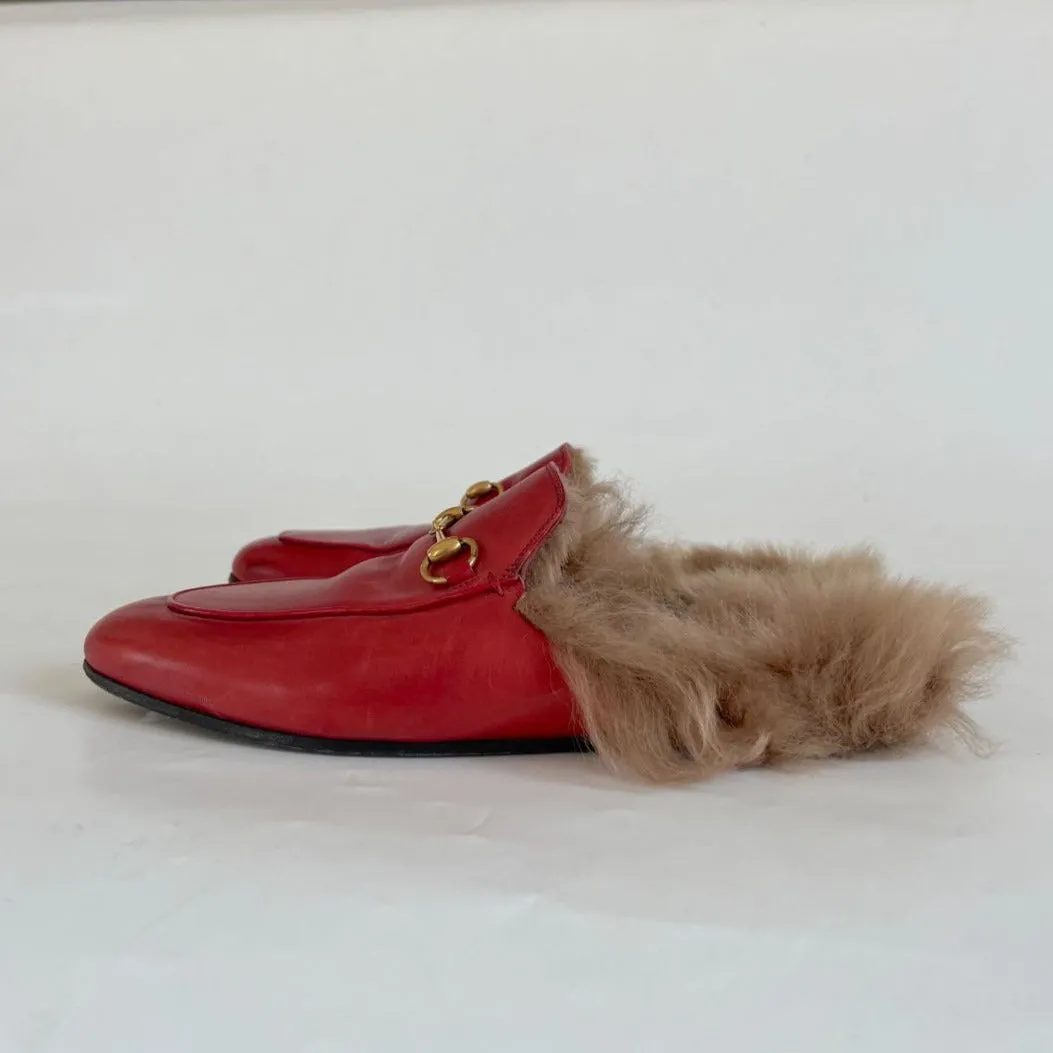 Gucci leather Princetown Backless Loafers, 39