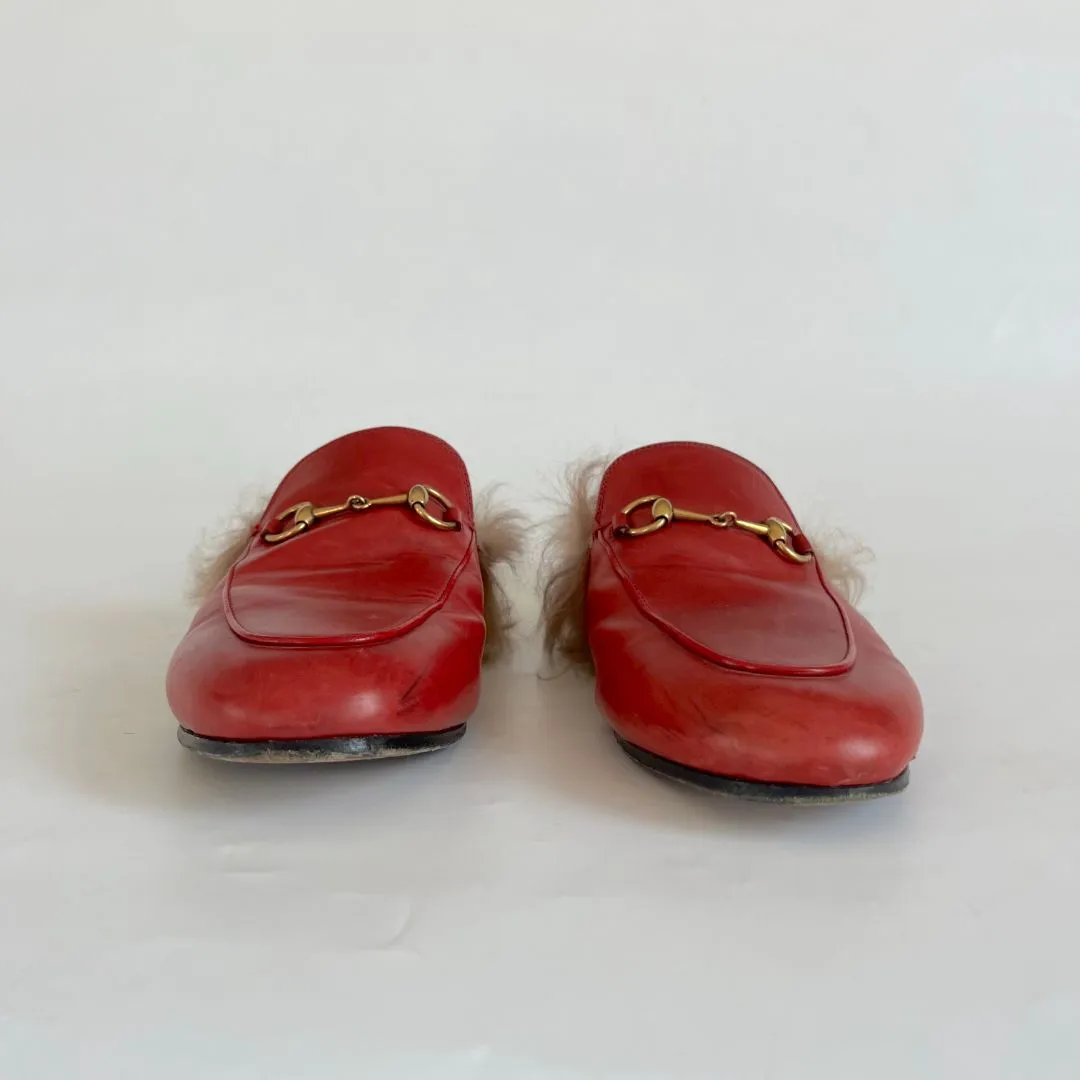 Gucci leather Princetown Backless Loafers, 39