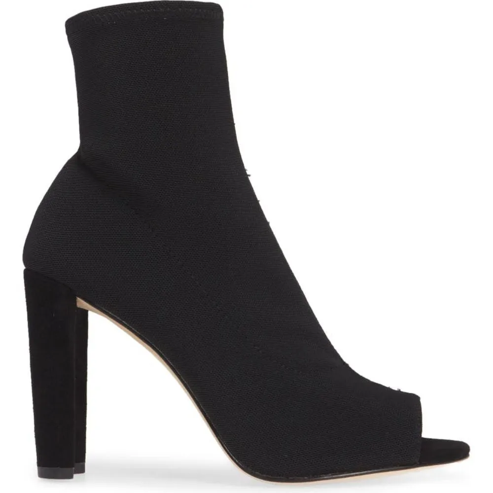 Hudson Black Fabric Pelle Moda Ankle Booties