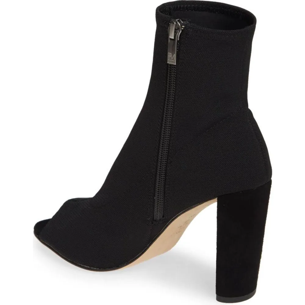 Hudson Black Fabric Pelle Moda Ankle Booties