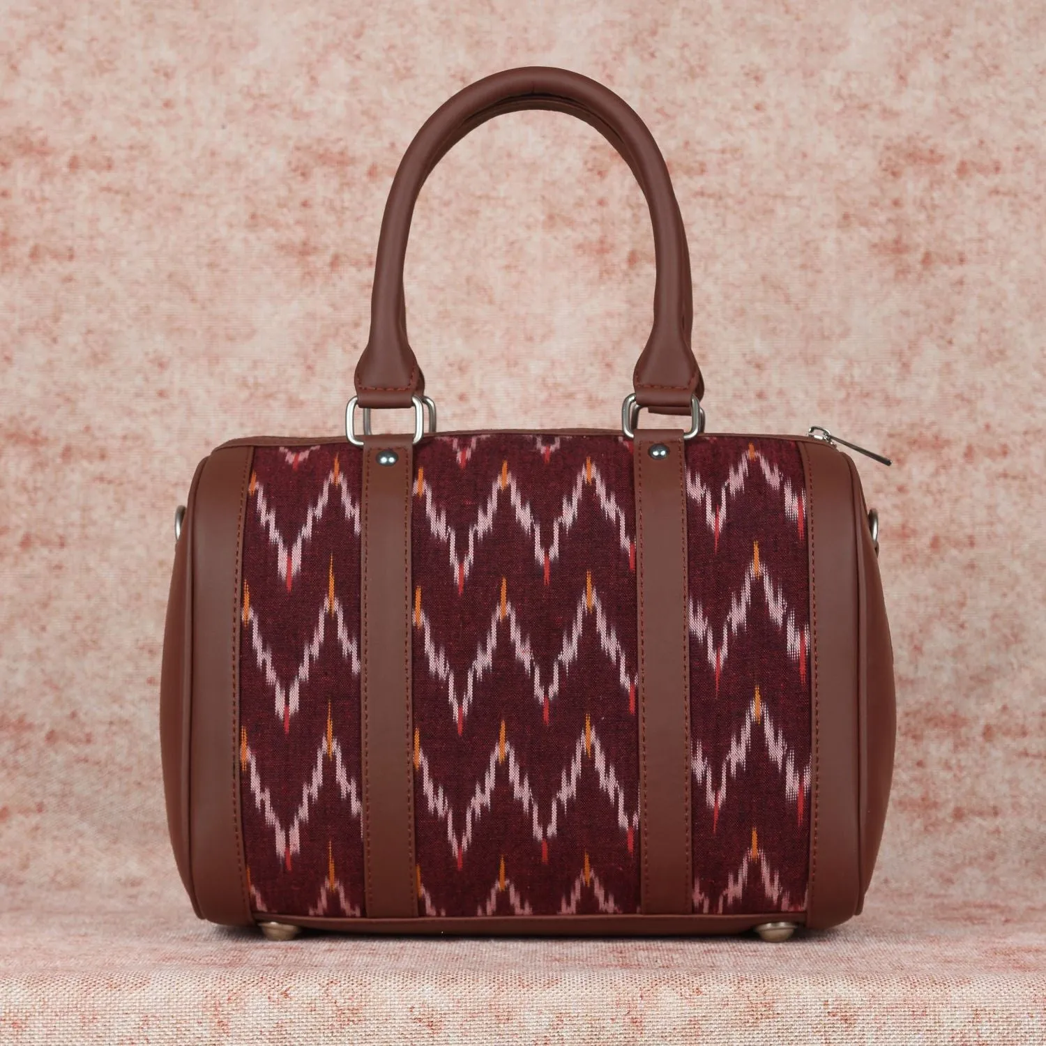 Ikat Brown Multi Wave Handbag