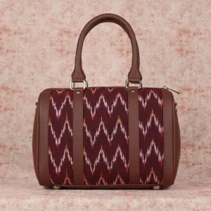 Ikat Brown Multi Wave Handbag