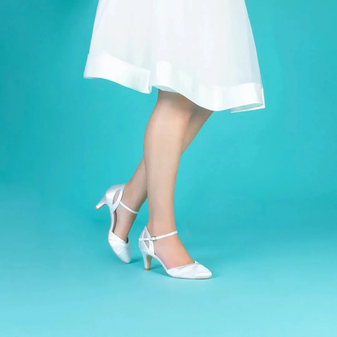 Ivory Satin Wedding Heels, By Perfect Bridal, Shay