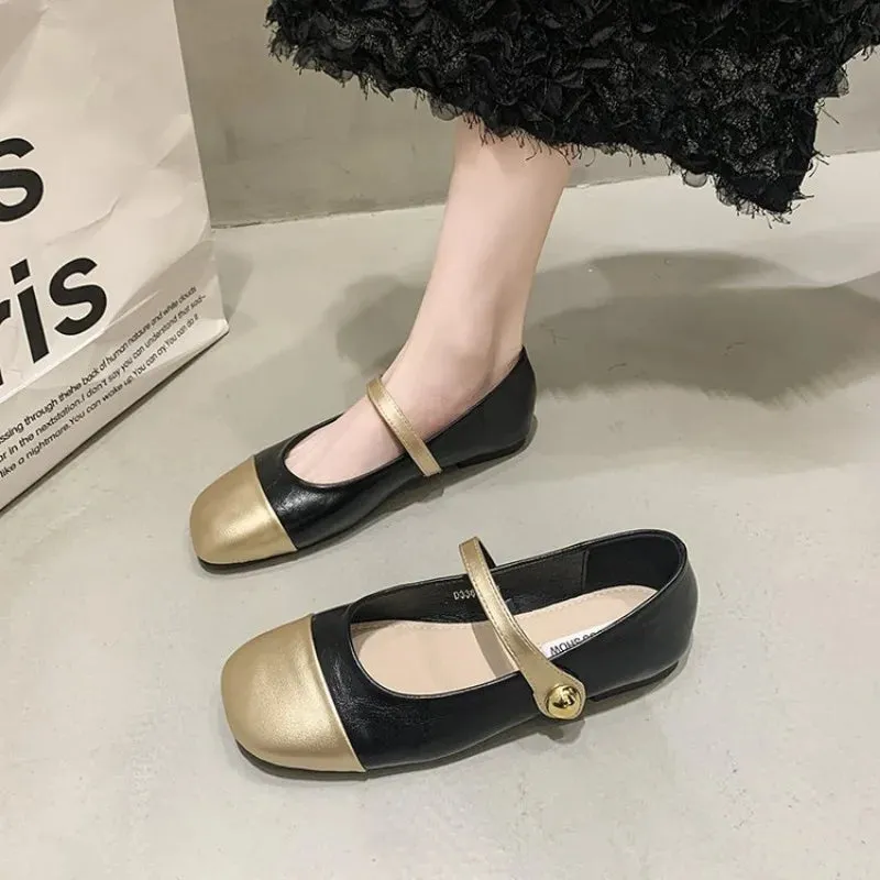 Joskaa New Mary Jane Shoes Low Heel Women Pumps Shoes Ladies Office Dress Square Toe Walking Shoes Zapatillas Mujer 2024