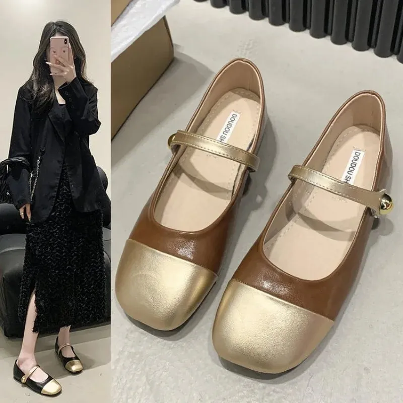 Joskaa New Mary Jane Shoes Low Heel Women Pumps Shoes Ladies Office Dress Square Toe Walking Shoes Zapatillas Mujer 2024