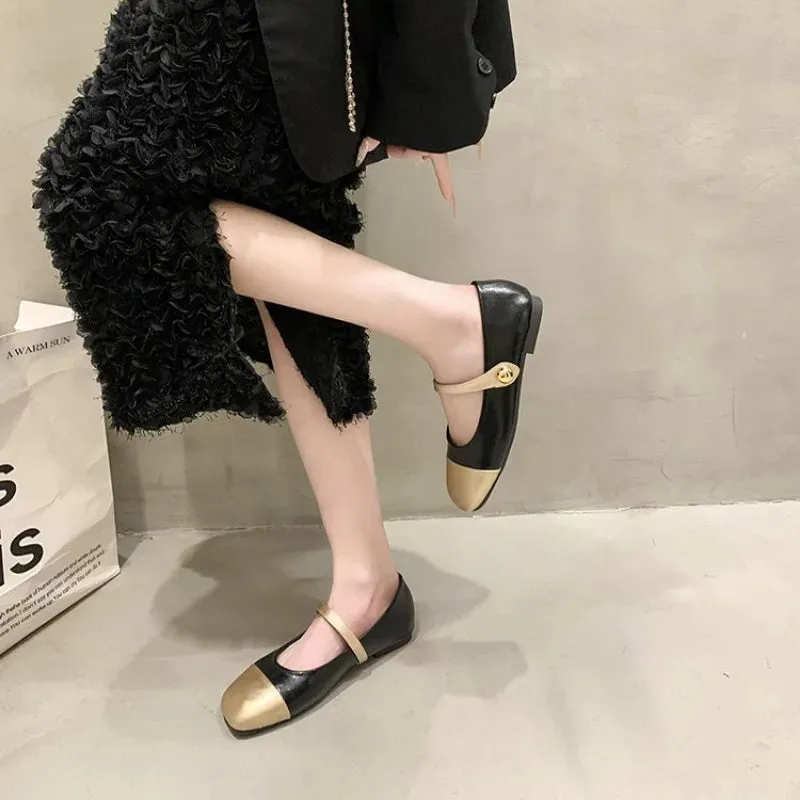 Joskaa New Mary Jane Shoes Low Heel Women Pumps Shoes Ladies Office Dress Square Toe Walking Shoes Zapatillas Mujer 2024