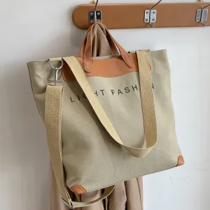 Khaki Handbag for Women 2021  Luxury Handbags Canvas Tote Lady Crossbody Shoulder Bag Shopper High Capacity Big Shopping Bags