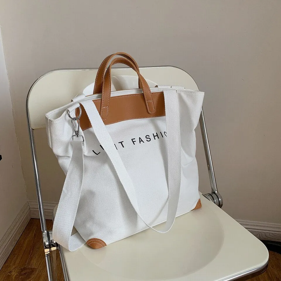 Khaki Handbag for Women 2021  Luxury Handbags Canvas Tote Lady Crossbody Shoulder Bag Shopper High Capacity Big Shopping Bags