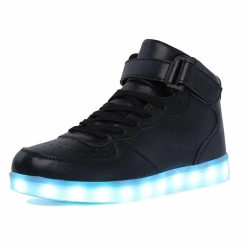 KRIATIV Adult&Kids Boy and Girl's High Top LED Light Up Shoes Glowing