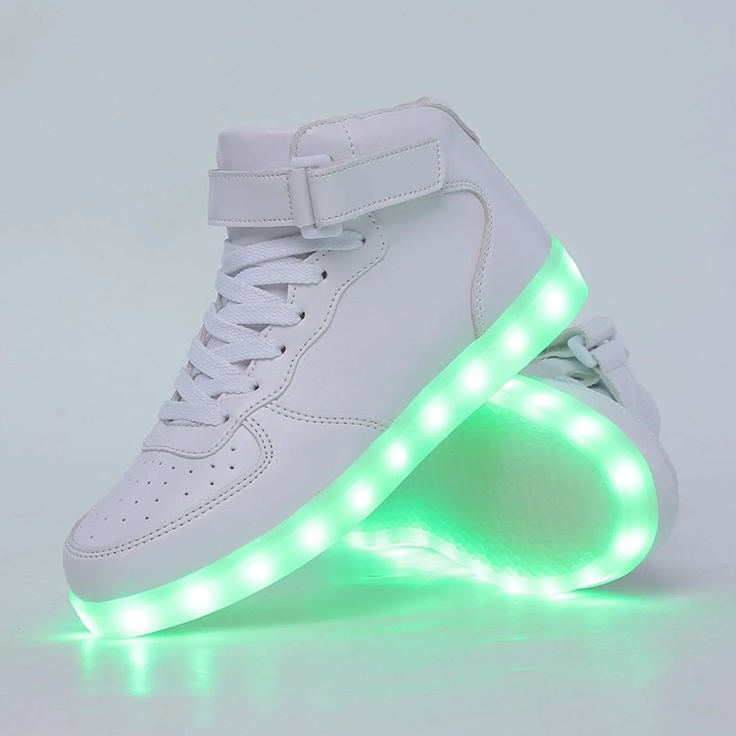 KRIATIV Adult&Kids Boy and Girl's High Top LED Light Up Shoes Glowing
