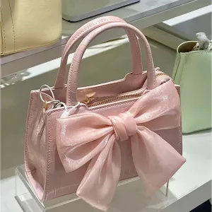 Lady Glams Summer Pink Clutch Purse | Sweet Girl's Small Square Shoulder Messenger Bag | Casual Underarm Handbag
