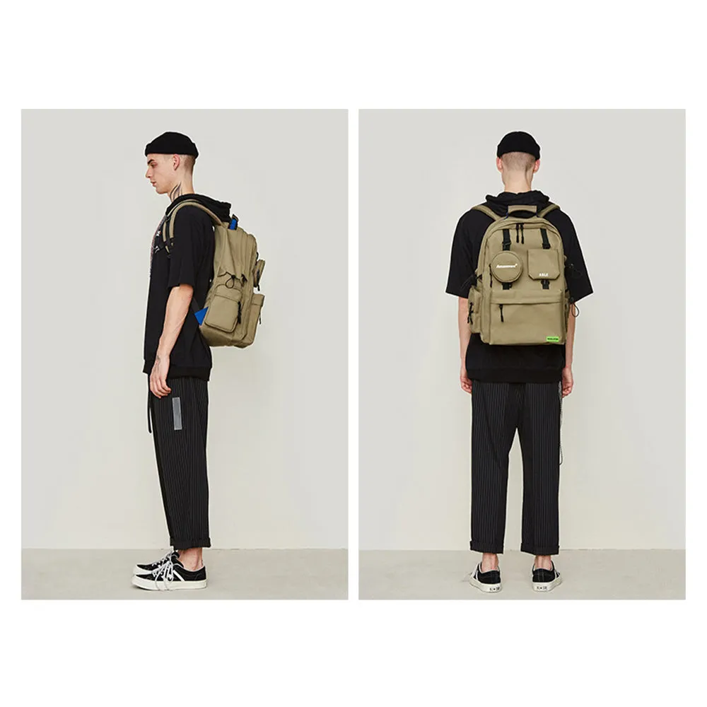 LARGE CAPACITY CASUAL BACKPACK WITH 2 DETACHABLE POUCHES