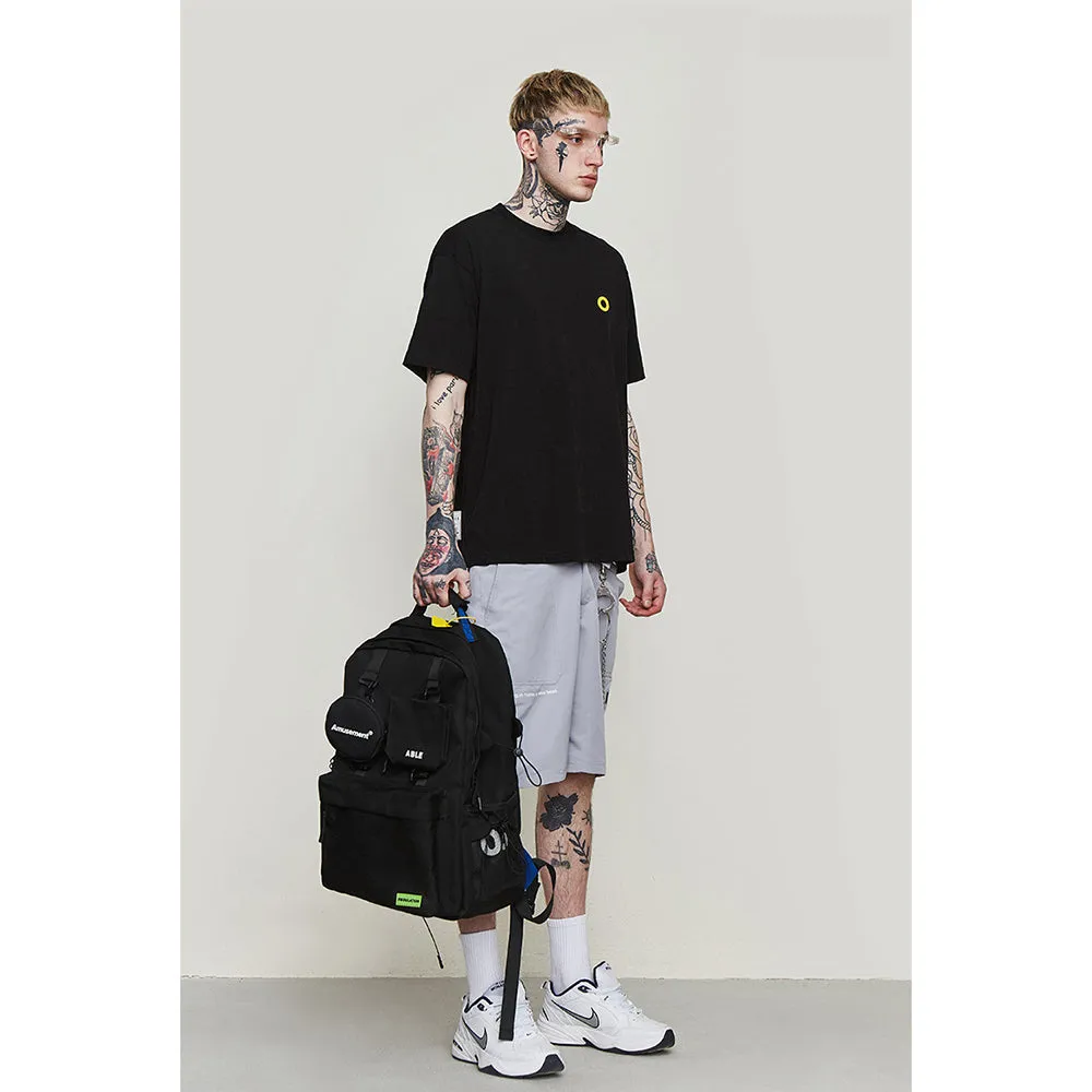 LARGE CAPACITY CASUAL BACKPACK WITH 2 DETACHABLE POUCHES
