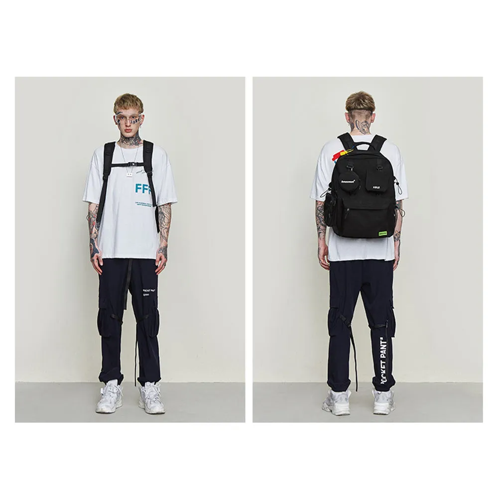 LARGE CAPACITY CASUAL BACKPACK WITH 2 DETACHABLE POUCHES