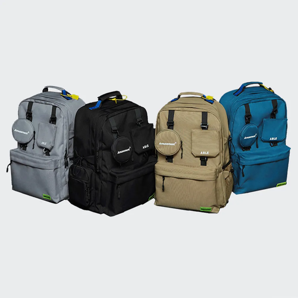 LARGE CAPACITY CASUAL BACKPACK WITH 2 DETACHABLE POUCHES