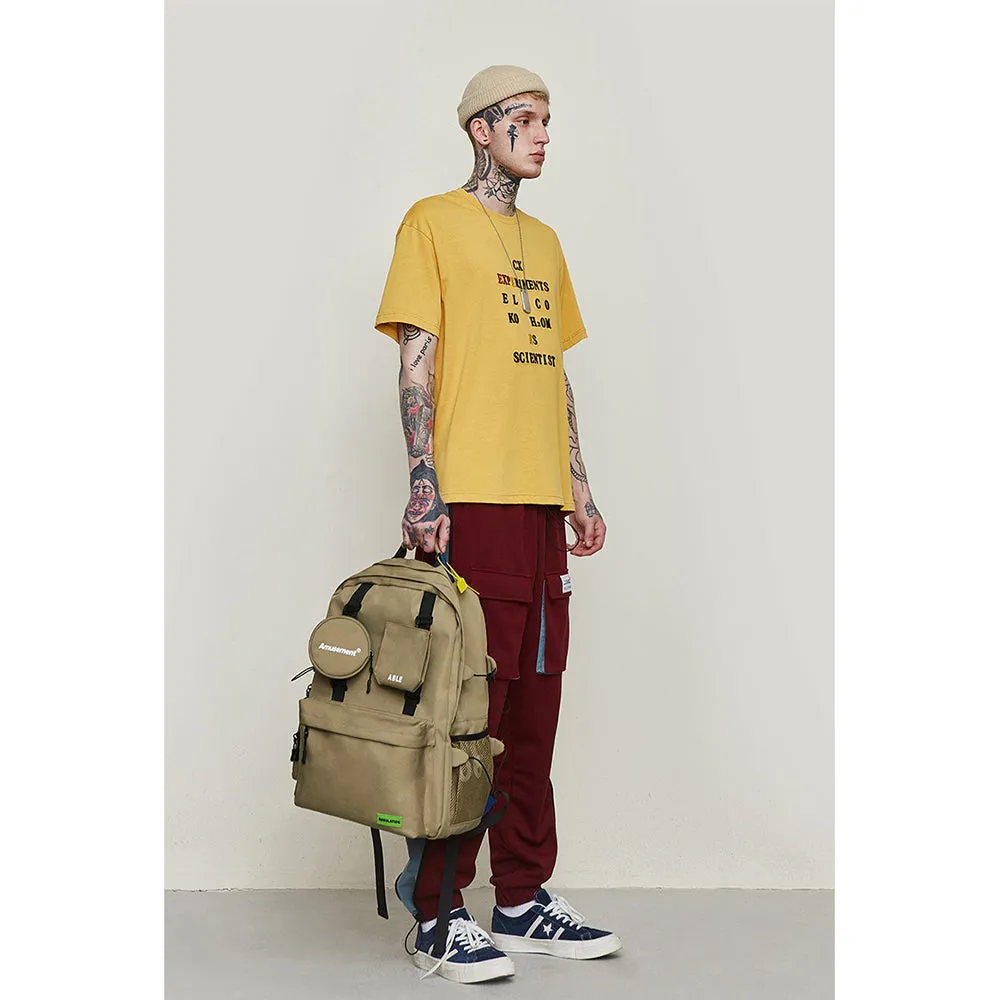 LARGE CAPACITY CASUAL BACKPACK WITH 2 DETACHABLE POUCHES