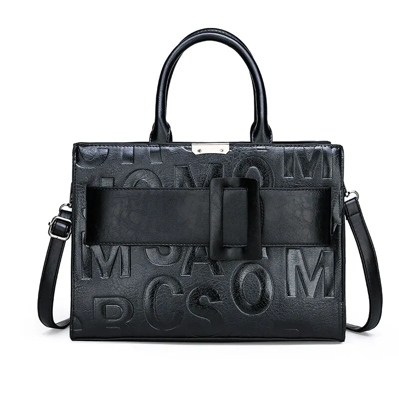 Large Capacity Women Pu Leather Handbags Shoulder Bags High Quality Ladies Tote Messenger Bags Casual Female Crossbody Bag New