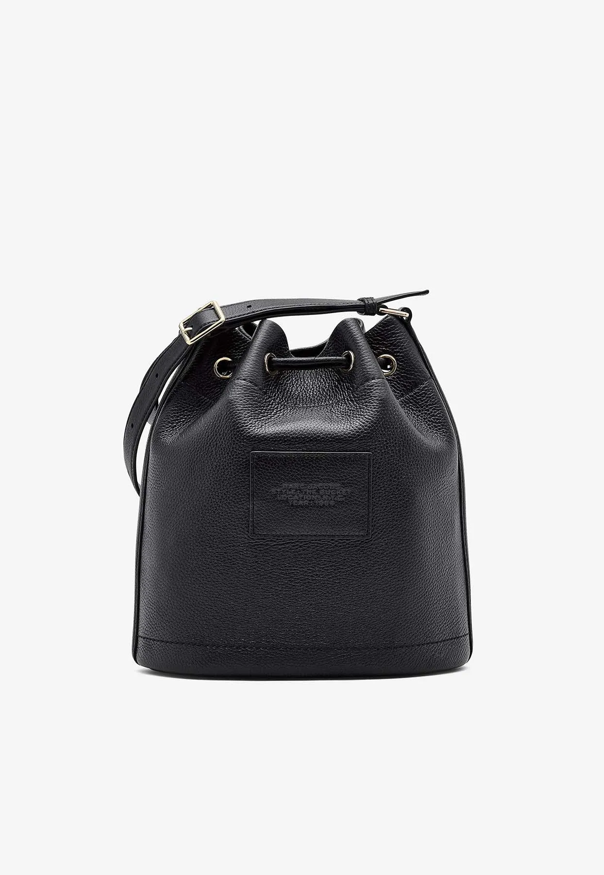 Large Grained Leather Bucket Bag