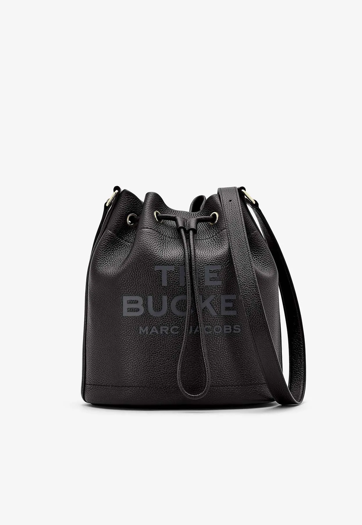 Large Grained Leather Bucket Bag