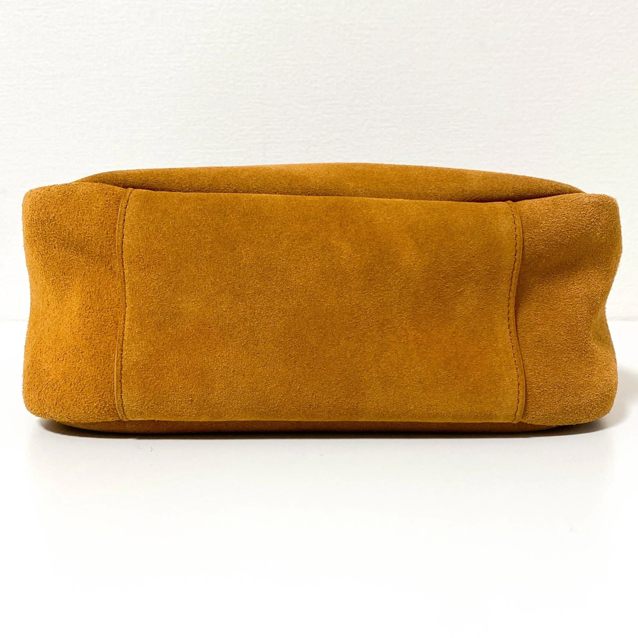 Le 5 à 7 Supple Small Suede Shoulder Bag Caramel Brown