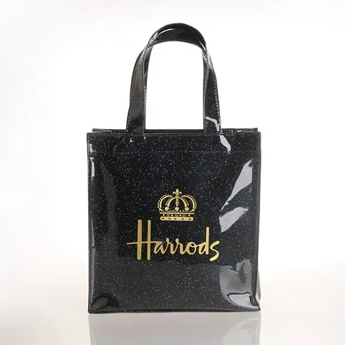London Style PVC Reusable Shopping Bag Women's Bag Eco Friendly Small Signature Shopper Bag Waterproof Handbag Shoulder Bag