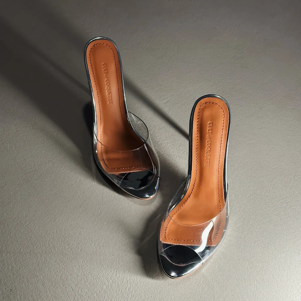 Lori Glass Slipper Mules 120 mm
