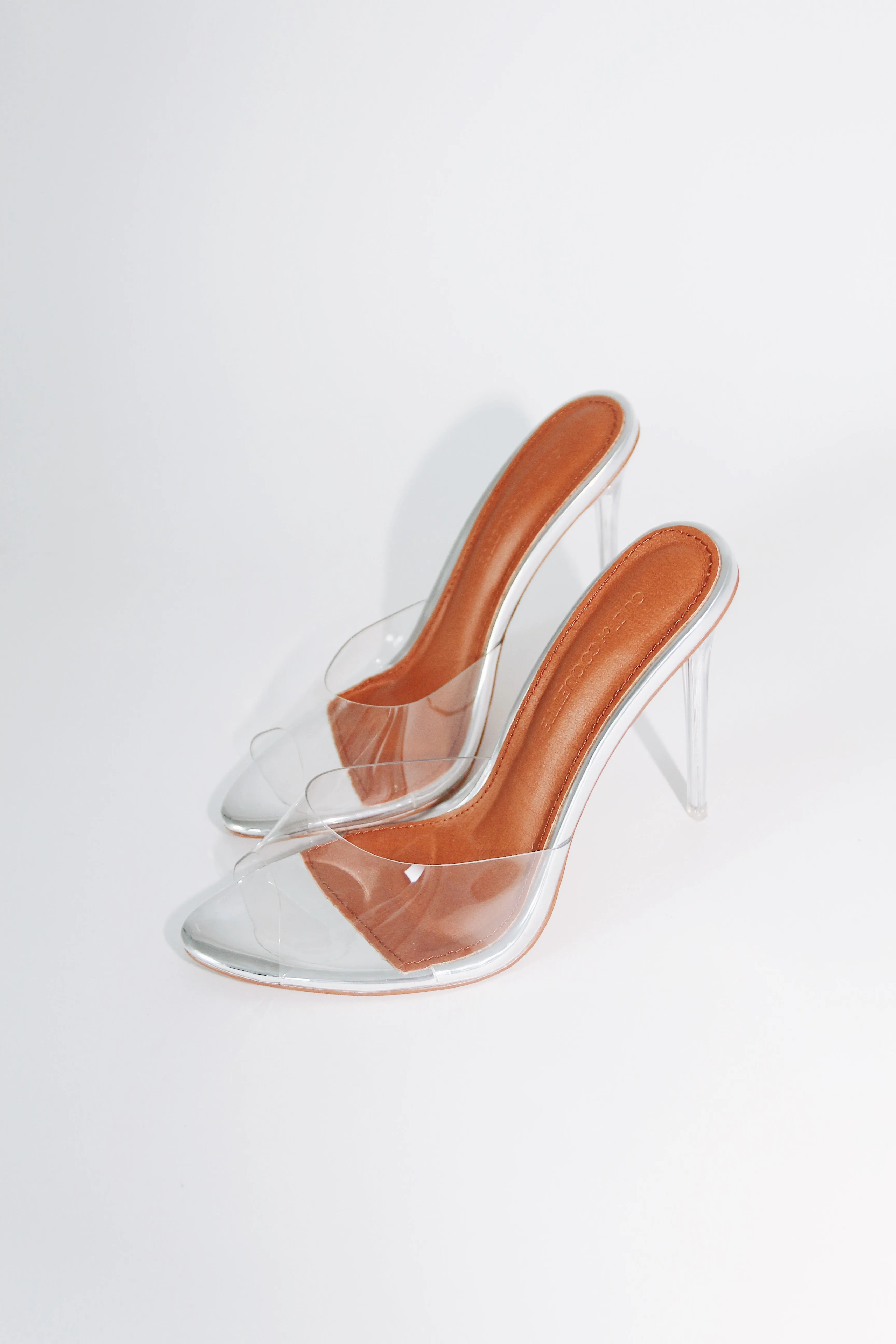 Lori Glass Slipper Mules 120 mm