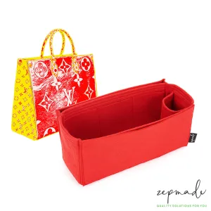 Louis Vuitton Onthego Purse Organizer Insert, Bag Organizer with Laptop Compartment and Single Bottle Holder