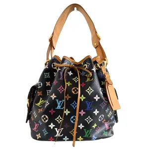 Louis Vuitton x Takashi Murakami Black Monogram Multicolor Canvas Petit Noé