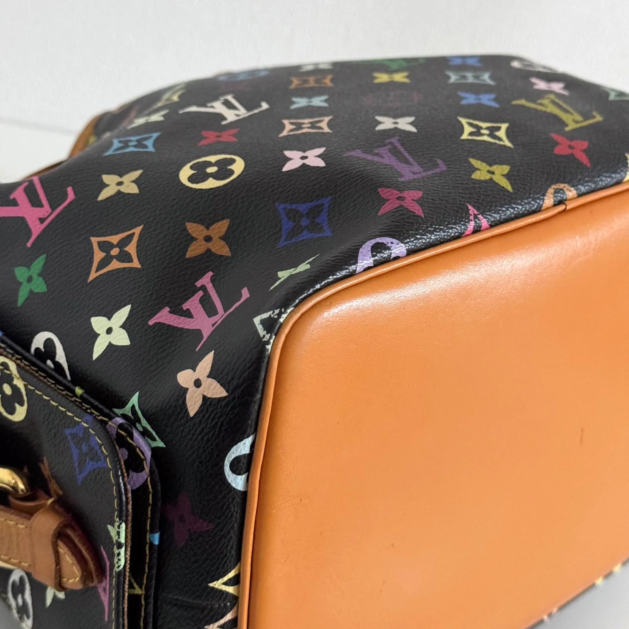 Louis Vuitton x Takashi Murakami Black Monogram Multicolor Canvas Petit Noé