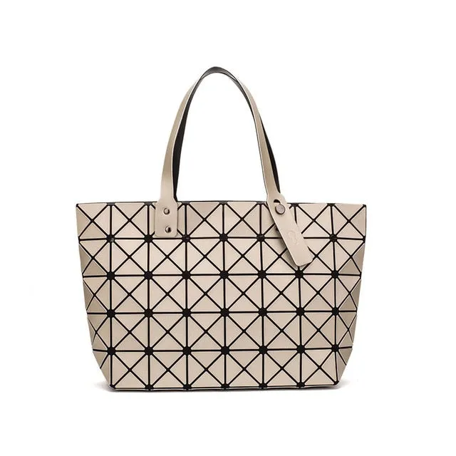 Luminous Sac Bao Bag Diamond Tote Geometric Quilted Shoulder Bags Laser Plain Folding Handbags