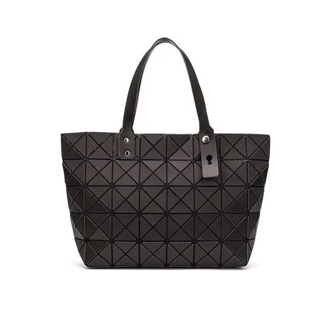 Luminous Sac Bao Bag Diamond Tote Geometric Quilted Shoulder Bags Laser Plain Folding Handbags
