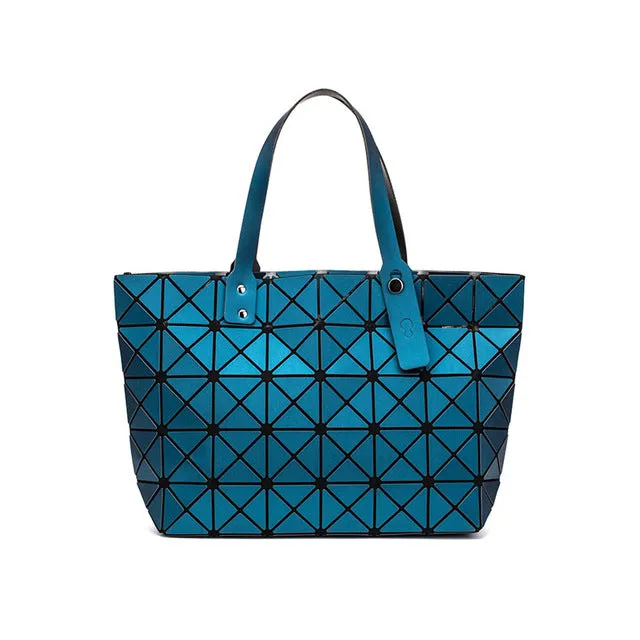 Luminous Sac Bao Bag Diamond Tote Geometric Quilted Shoulder Bags Laser Plain Folding Handbags