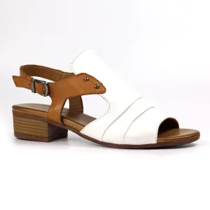 Lunar Jaden Ladies Leather Slingback Sandal White JLD102