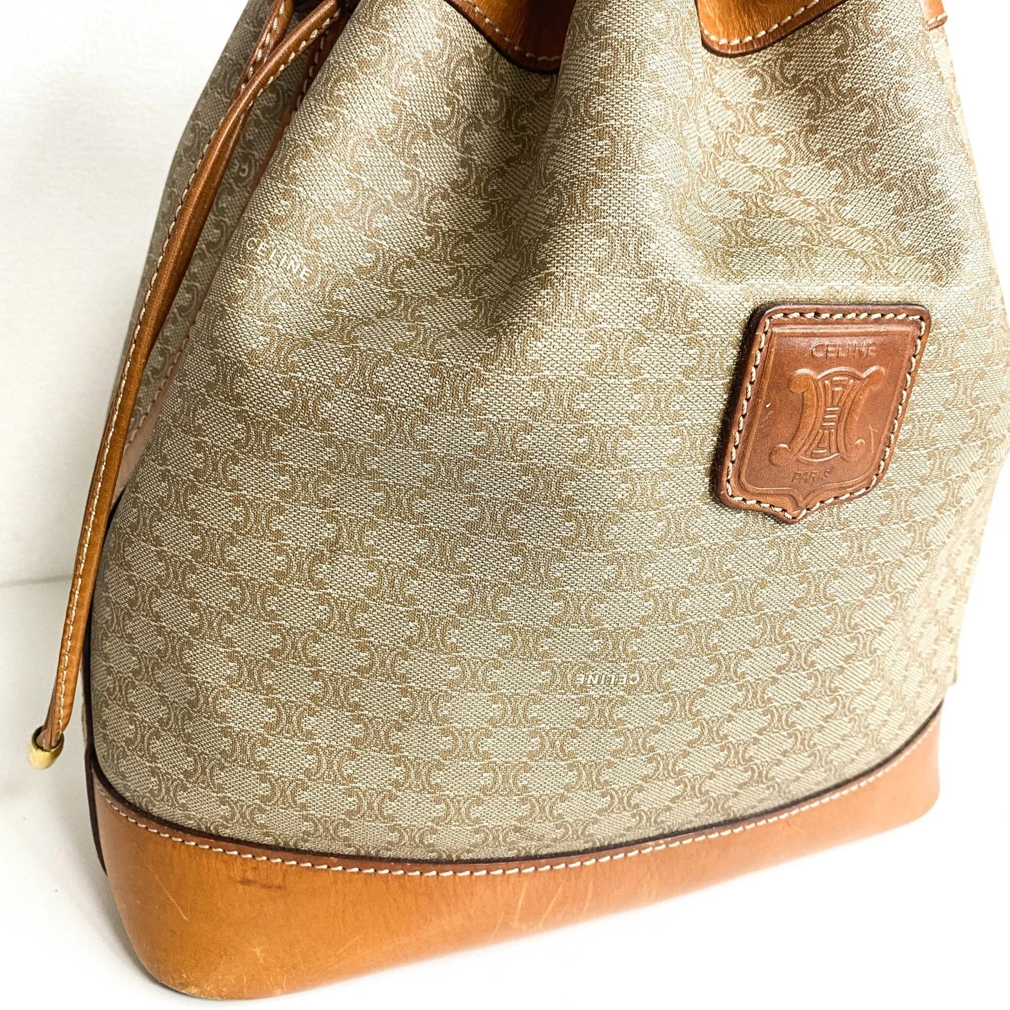 Macadam Triomphe Canvas Bucket Bag