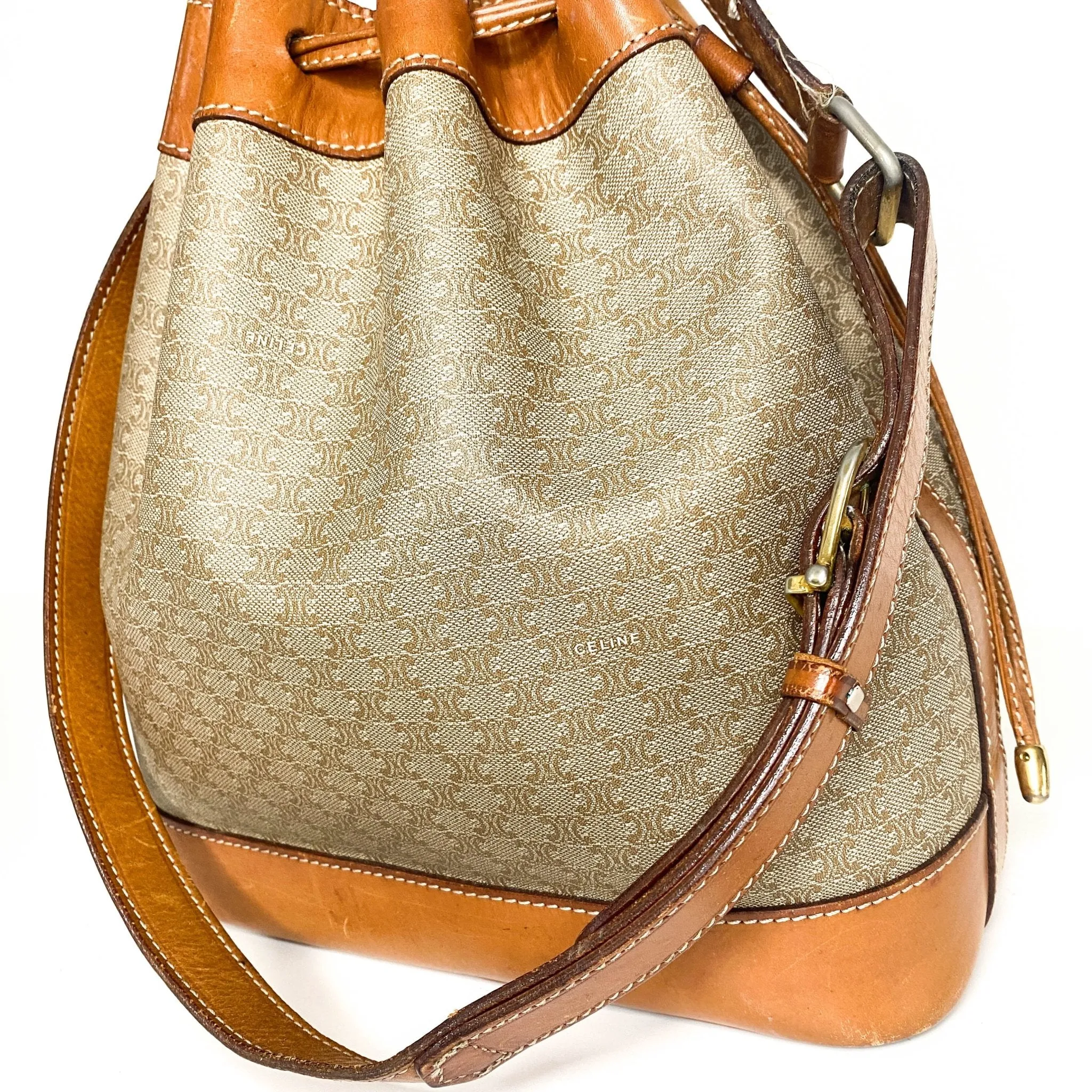 Macadam Triomphe Canvas Bucket Bag