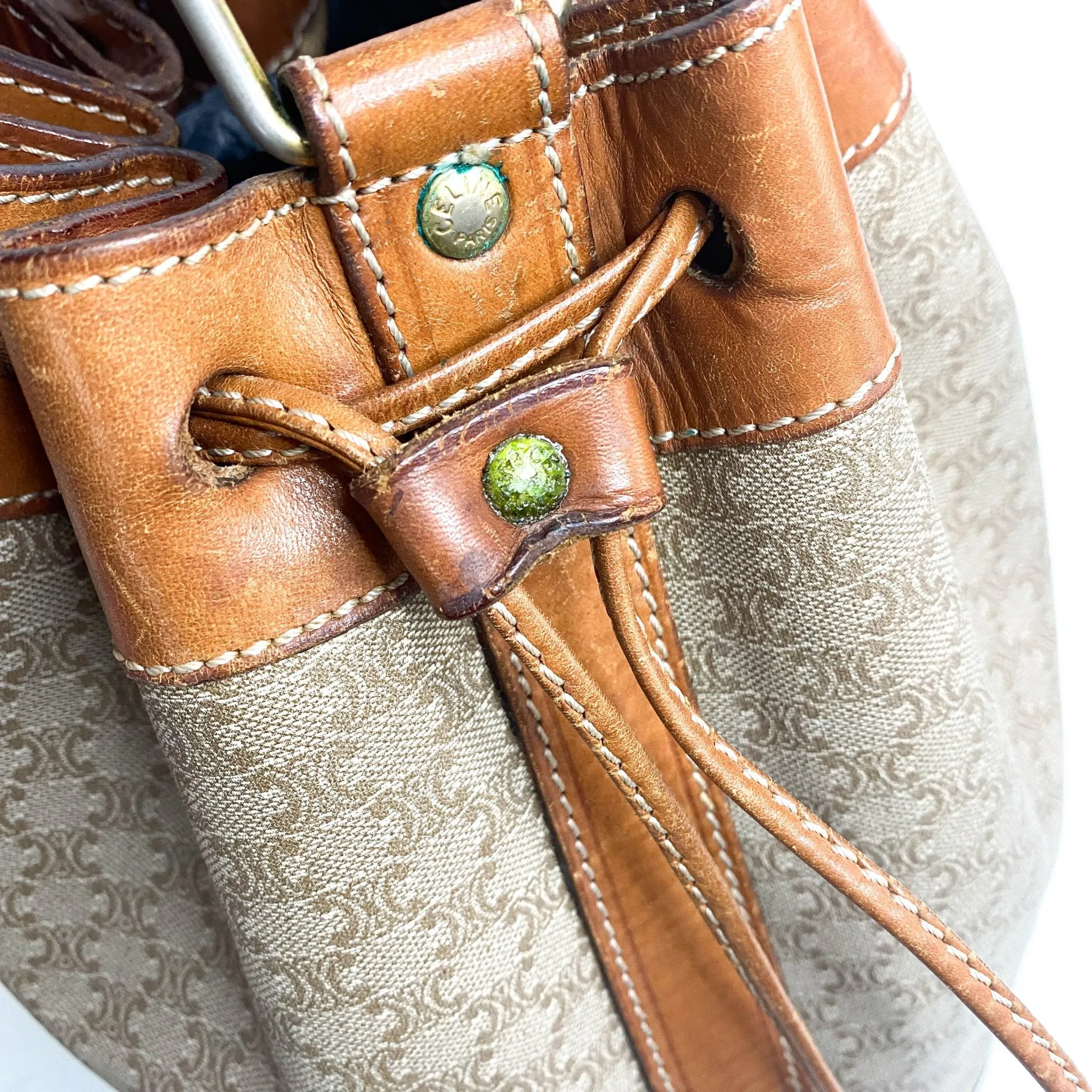 Macadam Triomphe Canvas Bucket Bag