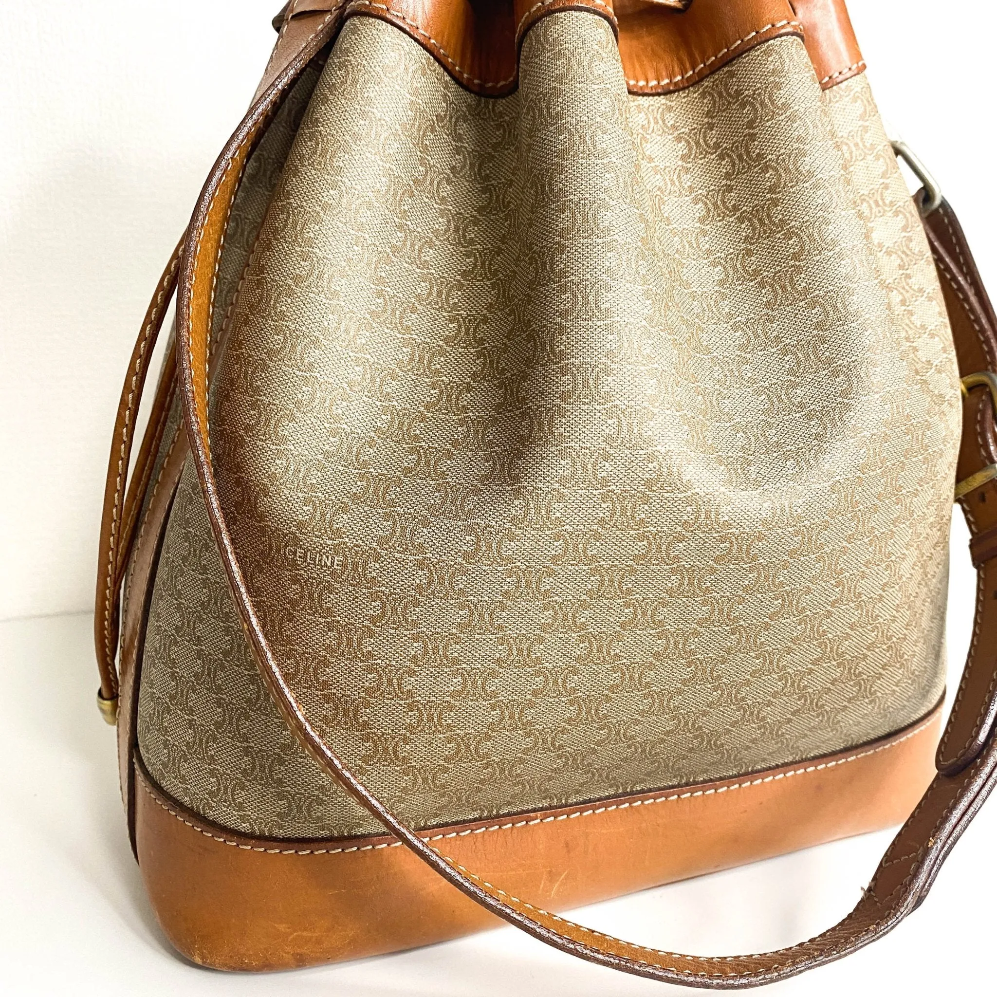 Macadam Triomphe Canvas Bucket Bag