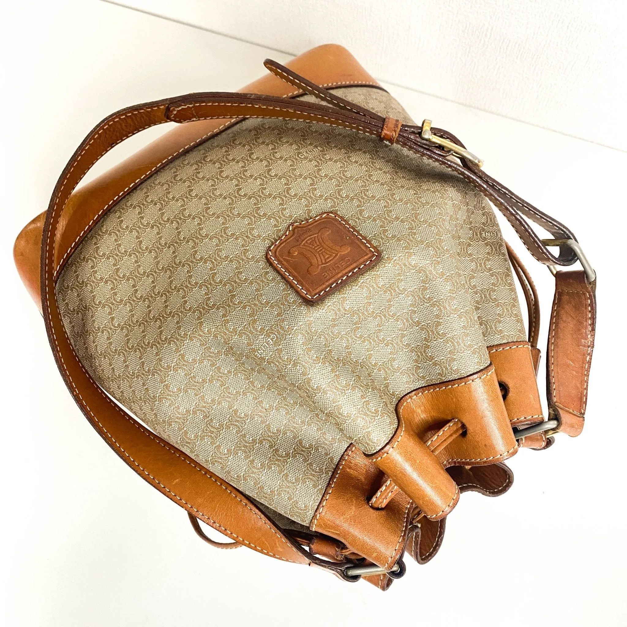 Macadam Triomphe Canvas Bucket Bag