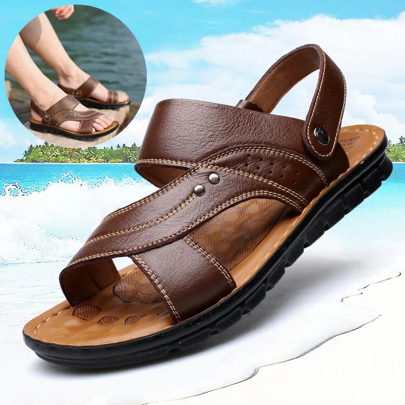 Men's Summer Sandals with Adjustable Back Strap Design