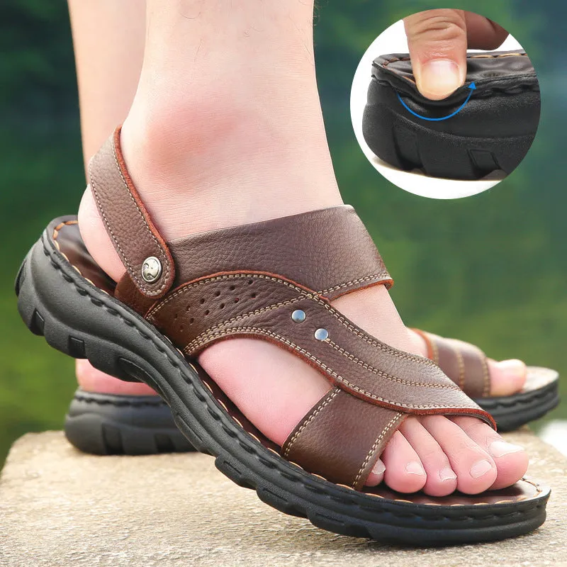 Men's Summer Sandals with Adjustable Back Strap Design
