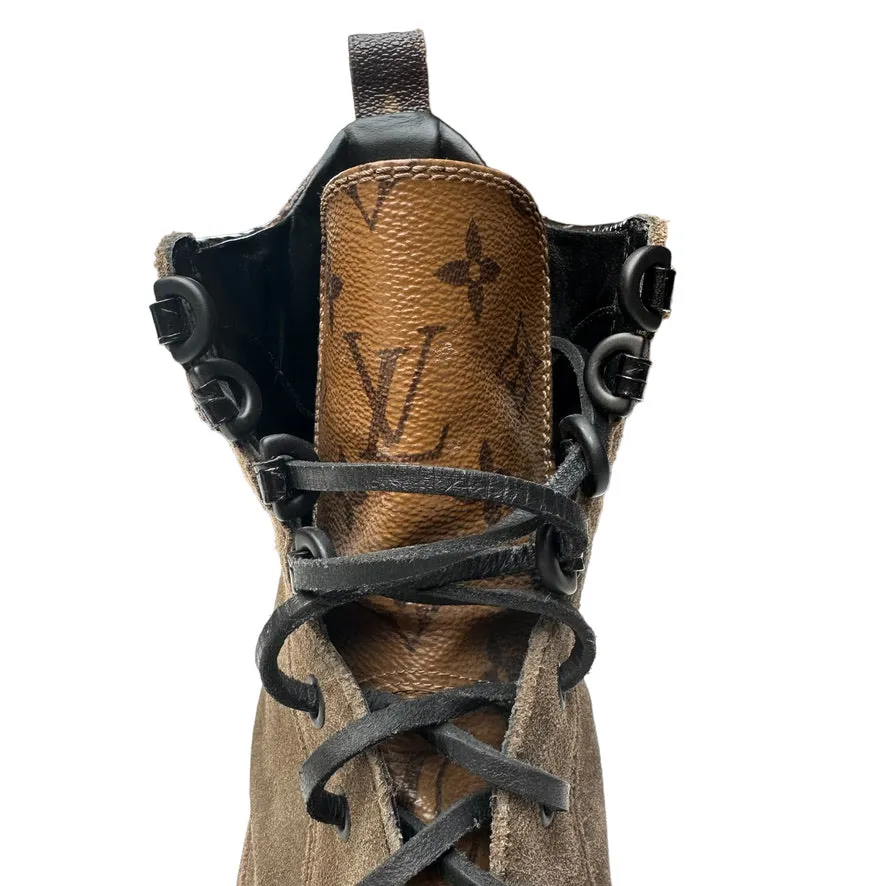 Monogram Combat Boots - 11