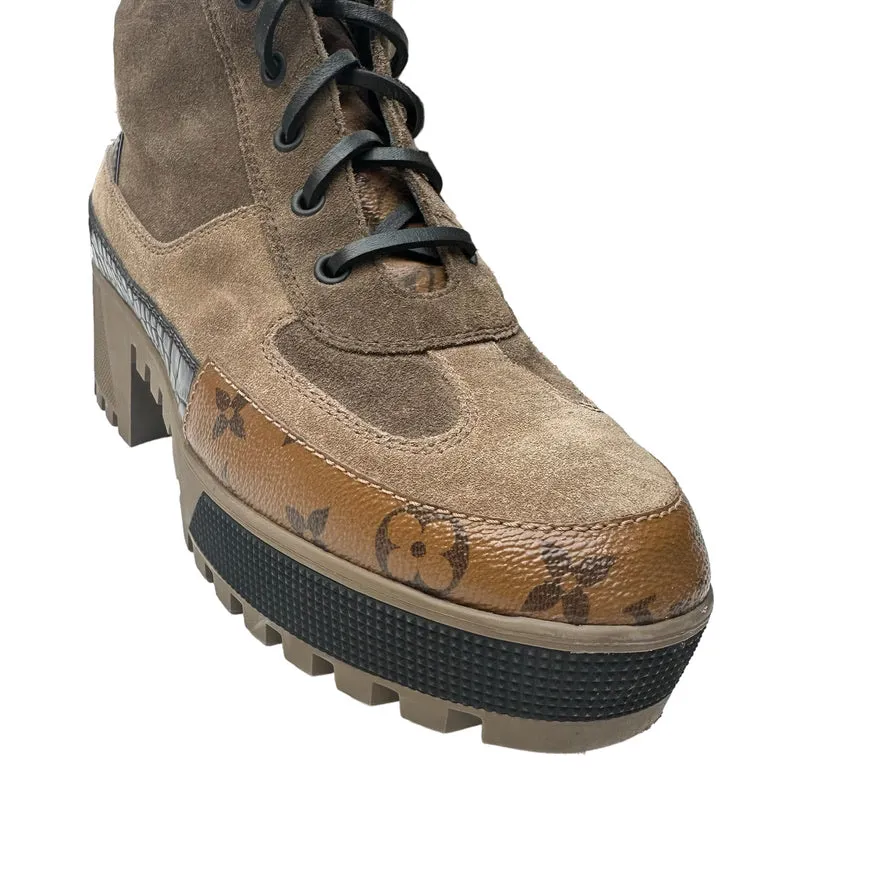 Monogram Combat Boots - 11