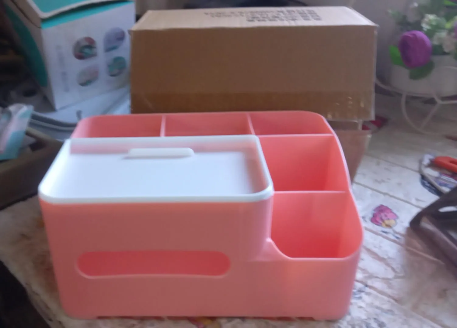 Multi-Purpose Tissue & Stationery Storage Holder (6 Compartments)