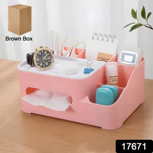 Multi-Purpose Tissue & Stationery Storage Holder (6 Compartments)