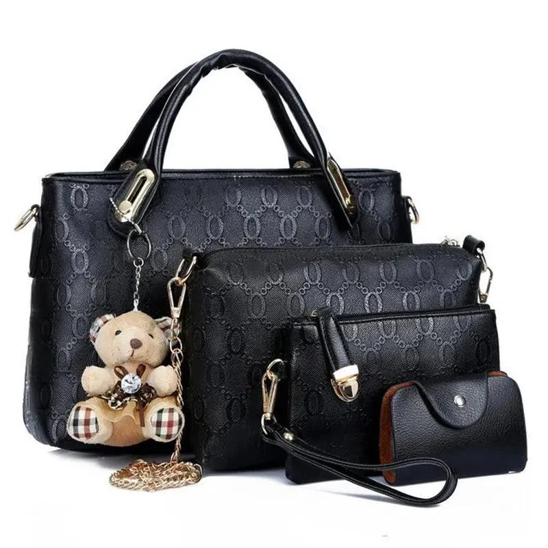 Multifunction 4pcs/Set PU Leather Women’s Bag Set | Shoulder & Handbags