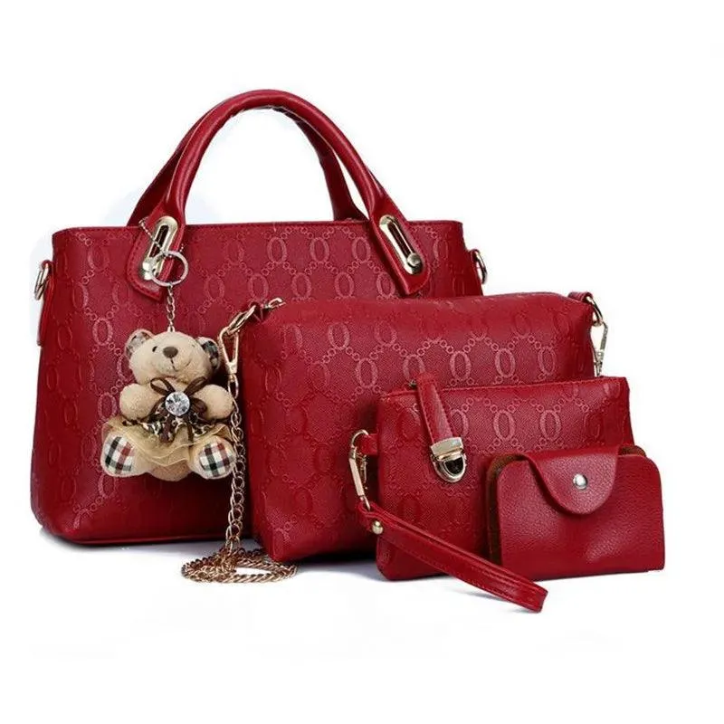 Multifunction 4pcs/Set PU Leather Women’s Bag Set | Shoulder & Handbags