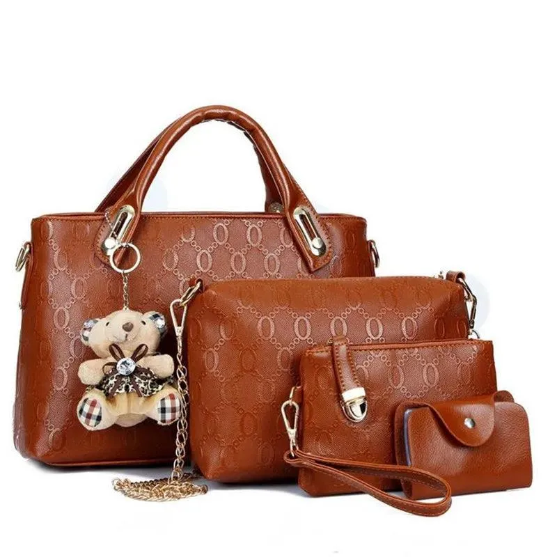 Multifunction 4pcs/Set PU Leather Women’s Bag Set | Shoulder & Handbags